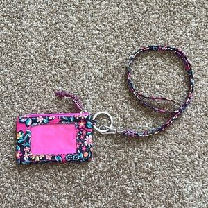 Vera Bradley lanyard with Zip ID case